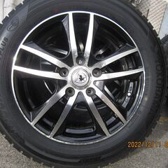 205/60/16未使用夏ー冬(走行100km)アルミホイル付タイヤ傷無し 