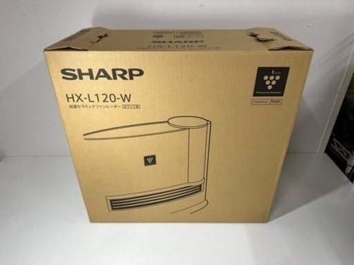SHARP 2021年製　加湿セラミックファンヒーター　HX-L120-W