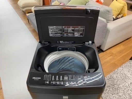 I423 ★ Hisense 洗濯機 （5.5㎏）スタイリッシュなマットブラック ⭐動作確認済⭐クリーニング済
