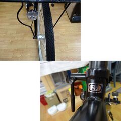 美品 自転車 27インチ  6段変速 鍵 カゴ ライト ベル付き DCM パンクしにくい自転車 FERMATA ブラック 西岡店