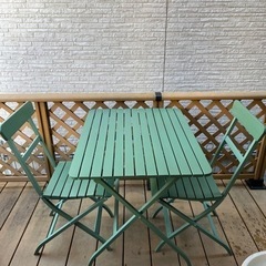 【ネット決済】廃番　IKEA ガーデンテーブルチェアセット