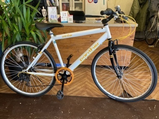 後輪タイヤ・後輪チューブ新品！】7段変速 26インチクロスバイク ホワイト