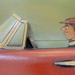 【愛品倶楽部柏店】木製立体壁掛け看板 ポルシェ 