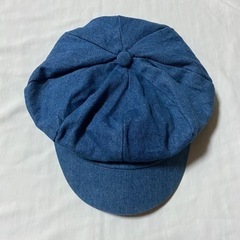 🌼美品　デニム色　帽子　Fサイズ