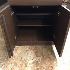 ニトリ ビゼン 食器棚 2枚扉 キッチン収納 ダークブラウン おしゃれ