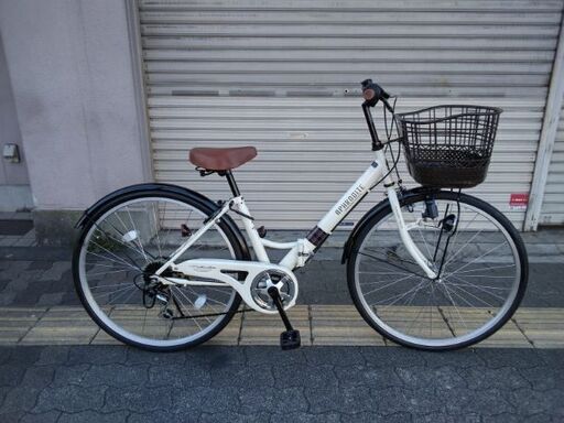 MYPALLAS[マイパラス] APHRODITE(アフロディーテ)26吋 折り畳み自転車 外装6段/アイボリー