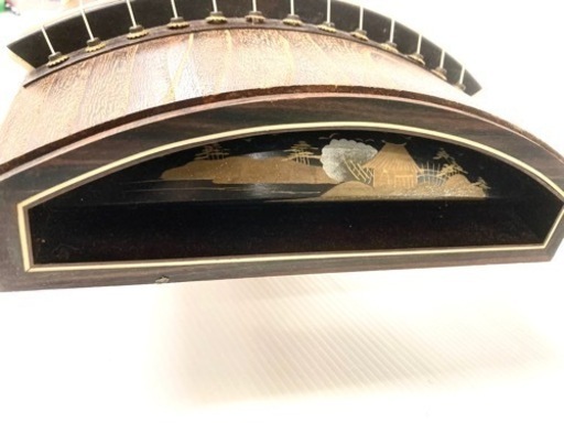 SOLD OUT！】和琴◇13弦琴 蒔絵あり 全長178cm 琴柱／口前カバー