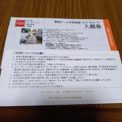 【急募】～残り4枚です～東京ドーム天然温泉 スパ ラクーア 入館券