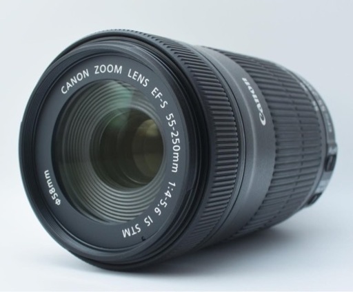 美品●高速AF●キャノン EF-S 55-250mm IS STM 1ヶ月動作補償あり！ 安心のゆうパック代引き発送！ 送料、代引き手数料無料！