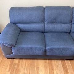 ニトリ　布張りカウチソファー　グレー