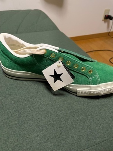 ワンスター ゴールドアイレット グリーン スエード 27cm
