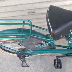 あさひ CARG BUCKET 買い物自転車 24インチ 6段変速 21年製 マットグリーン 配送無料