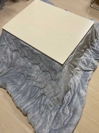 折り畳み式こたつ(＋こたつ布団付き)/山善　YAMAZEN製/天板リバーシブル