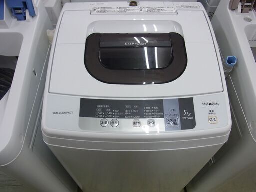 ●日立 HITACHI 2016年 全自動洗濯機 5.0kg NW-5WR 中古02