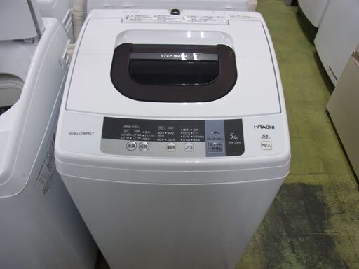 ●日立 HITACHI 2016年 全自動洗濯機 5.0kg NW-5WR 中古05
