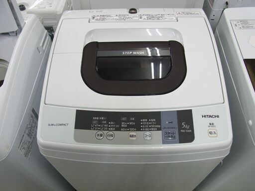 ●日立 HITACHI 2016年 全自動洗濯機 5.0kg NW-5WR 中古08