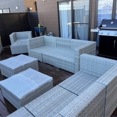 テラスチェア、テーブル、ウェーバーグリルフルセット売ります