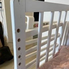 ベビーベッド (yamatoya そいねーる オールホワイト) マットレス付