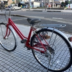 【整備済自転車】27インチ6段変速　前カゴ、鍵新品❗️スペアキーあり　若林自転車　浜大津SALE❗️ 27インチ自転車】6段変速 LEDオートライト付 新品前カゴ大❗️スペアキー
