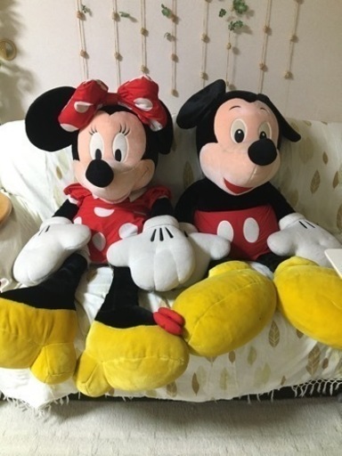 Disney ミッキーマウス＆ミニーマウス特大120㎝サイズ　ペアぬいぐるみ♪セット