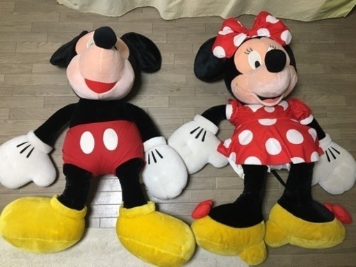 Disney ミッキーマウス＆ミニーマウス特大120㎝サイズ　ペアぬいぐるみ♪セット