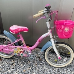 女の子用　子供プリンセス自転車　16インチ