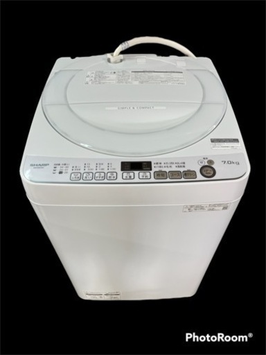 【2020年製】SHARP ES-KS70V-W 全自動電気洗濯機 7.0kg NO.14