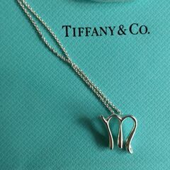 Tiffany & Co. silver necklace (イニシャルm)