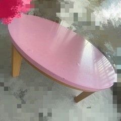 円形 ローテーブル ピンク