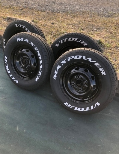 ✨ホワイトレタータイヤ✨』ホイール付 【 MAX POWER 】バリ溝！12  