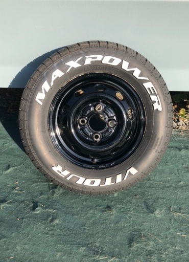 ✨ホワイトレタータイヤ✨』ホイール付 【 MAX POWER 】バリ溝！12  