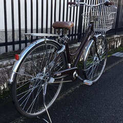 整備・美品＞ブリヂストン・27インチ自転車・ブラウン 内装3段変速