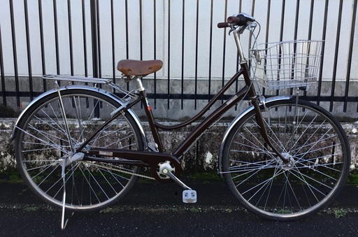 ＜整備・美品＞ブリヂストン・27インチ自転車・ブラウン 内装3段変速・LEDライト・洗車済でピカピカです♪不要自転車無料引取り有