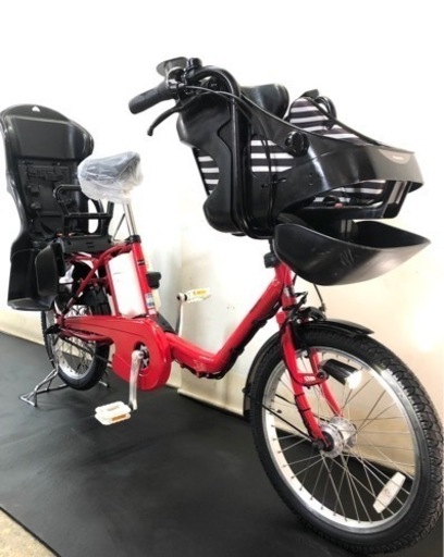 関東全域送料無料 保証付き 電動自転車　パナソニック　ギュットミニ　20インチ 3人乗り 8.9ah 赤色