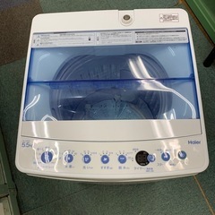 【リサイクルサービス八光　田上店　安心の3か月保証　配達・設置OK】Haier 5.5kg 全自動洗濯機 　2019年製　JW-C55CW