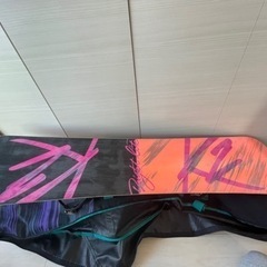 スノボード: K2板146cm、salomonビンディング、バートンケースの3点セット