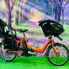 ❷ 4647子供乗せ電動自転車ブリヂストン3人乗り新品20インチ...