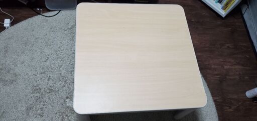 コンセント付き ユアサ  カジュアルこたつ 約75×75×高さ38.5cm テーブル