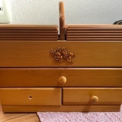 木製裁縫収納ボックス
