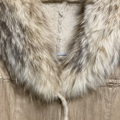 毛皮コート　ベージュゴールド