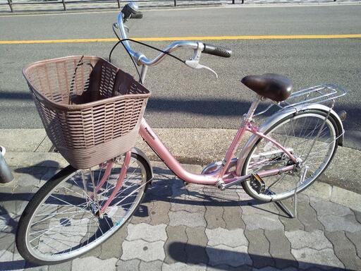 ♪ジモティー特価♪赤いフレーム 中古26型軽快車 新大阪サイクルキッズ ♪