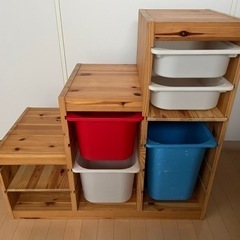 【お引渡し決定しました】IKEA トロファスト　階段型収納＋ケー...