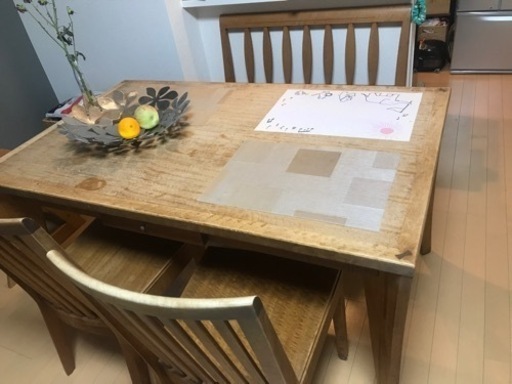 ダイニングテーブルセット　朝日木材加工製