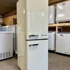 札幌市内配送無料 20年製 A-STAGE 198L 2ドア冷蔵庫 レトロデザイン