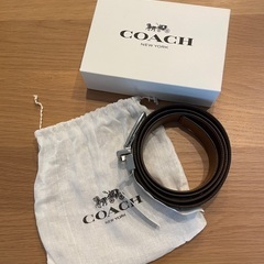 新品 未使用 タグ付き coach コーチ レザーベルト(リバー...