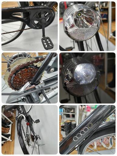 J237★サビ使用感有り★軽快自転車★COCO★6段変速★LEDオート★27インチ