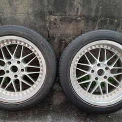 17インチ　4本　ホイール５穴　114.3　深リム　ドリケツ　