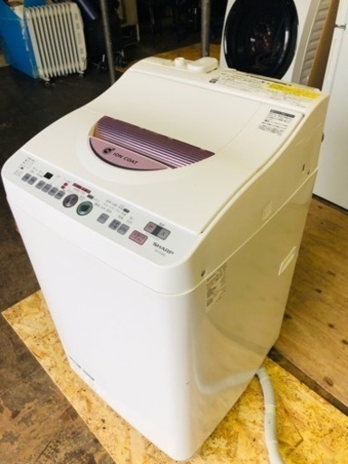 配送可能　シャープ SHARP ES-TG60L-P [たて型洗濯乾燥機（6.0kg） ピンク系]