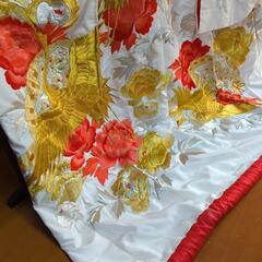 　ご予約)　金の鶴　打掛　お引きずり　フキ　花嫁　手刺繍　豪華絢爛　 花嫁 正絹 色打掛レンタル 010054 黒 金刺繍 松 鶴