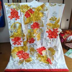 　金の鶴　打掛　お引きずり　フキ　花嫁　手刺繍　豪華絢爛　